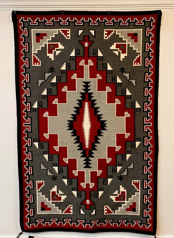 Navajo Ganado Rug by Laura Yazzie