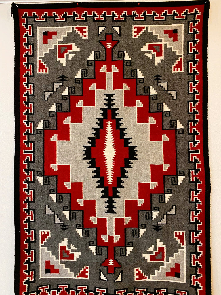 Navajo Ganado Rug by Laura Yazzie