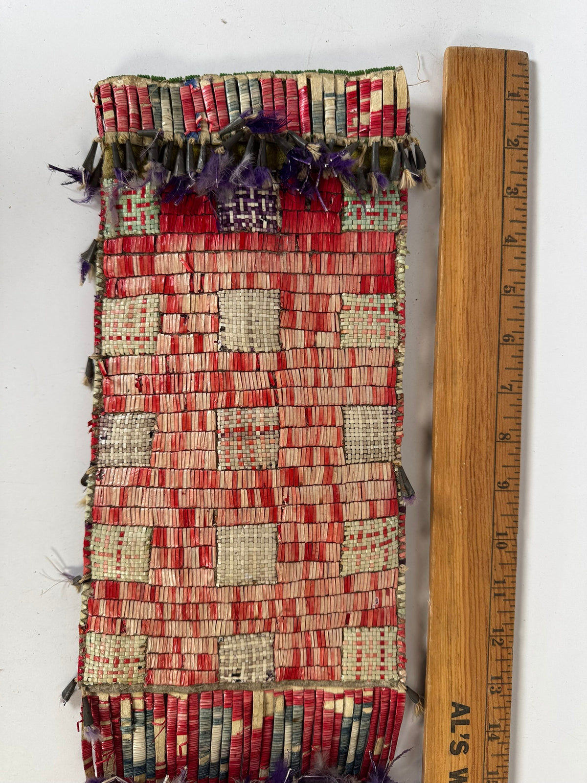 Very fine Sioux Quilled Tobacco Bag Late 19th Century