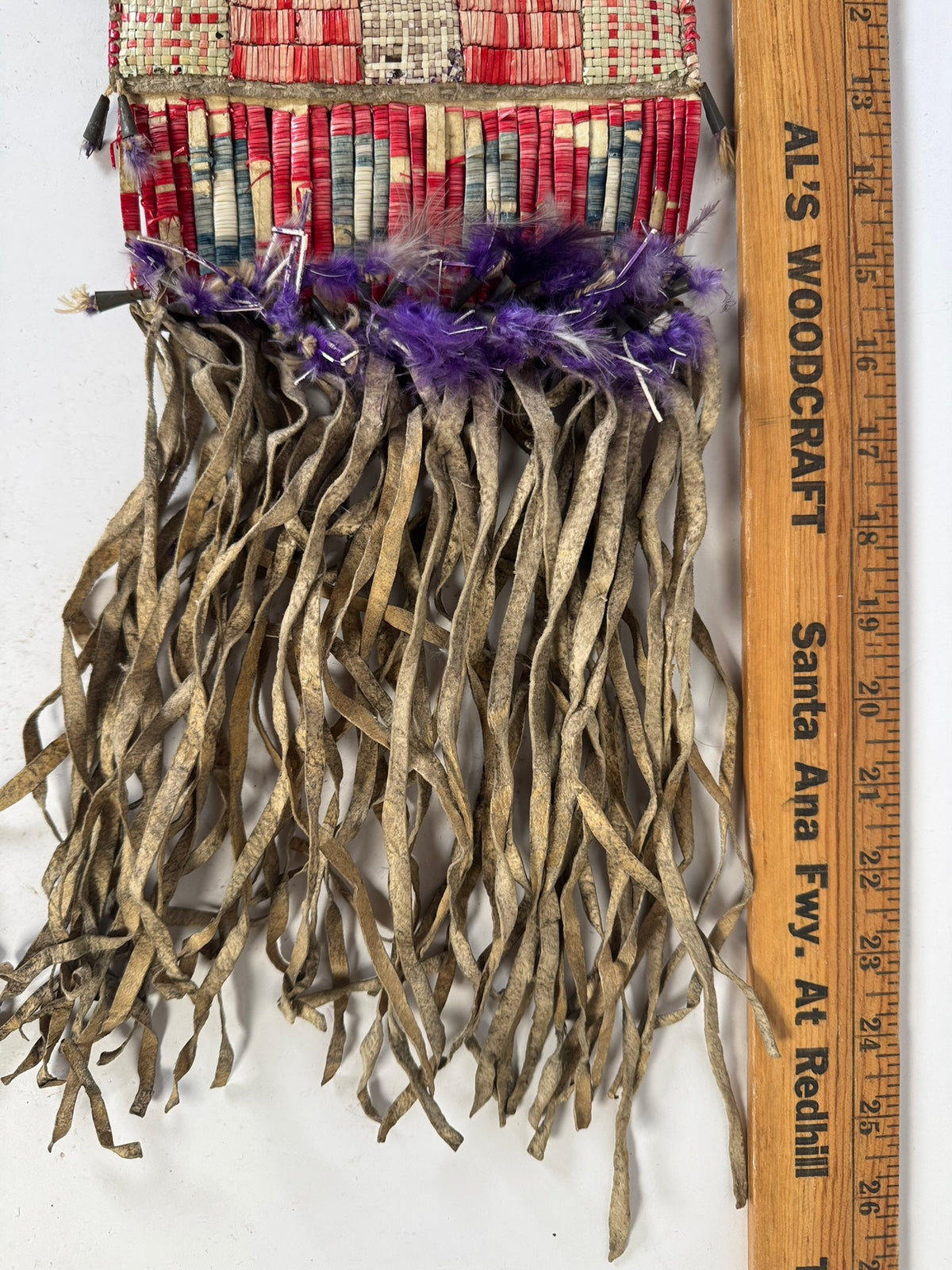 Very fine Sioux Quilled Tobacco Bag Late 19th Century