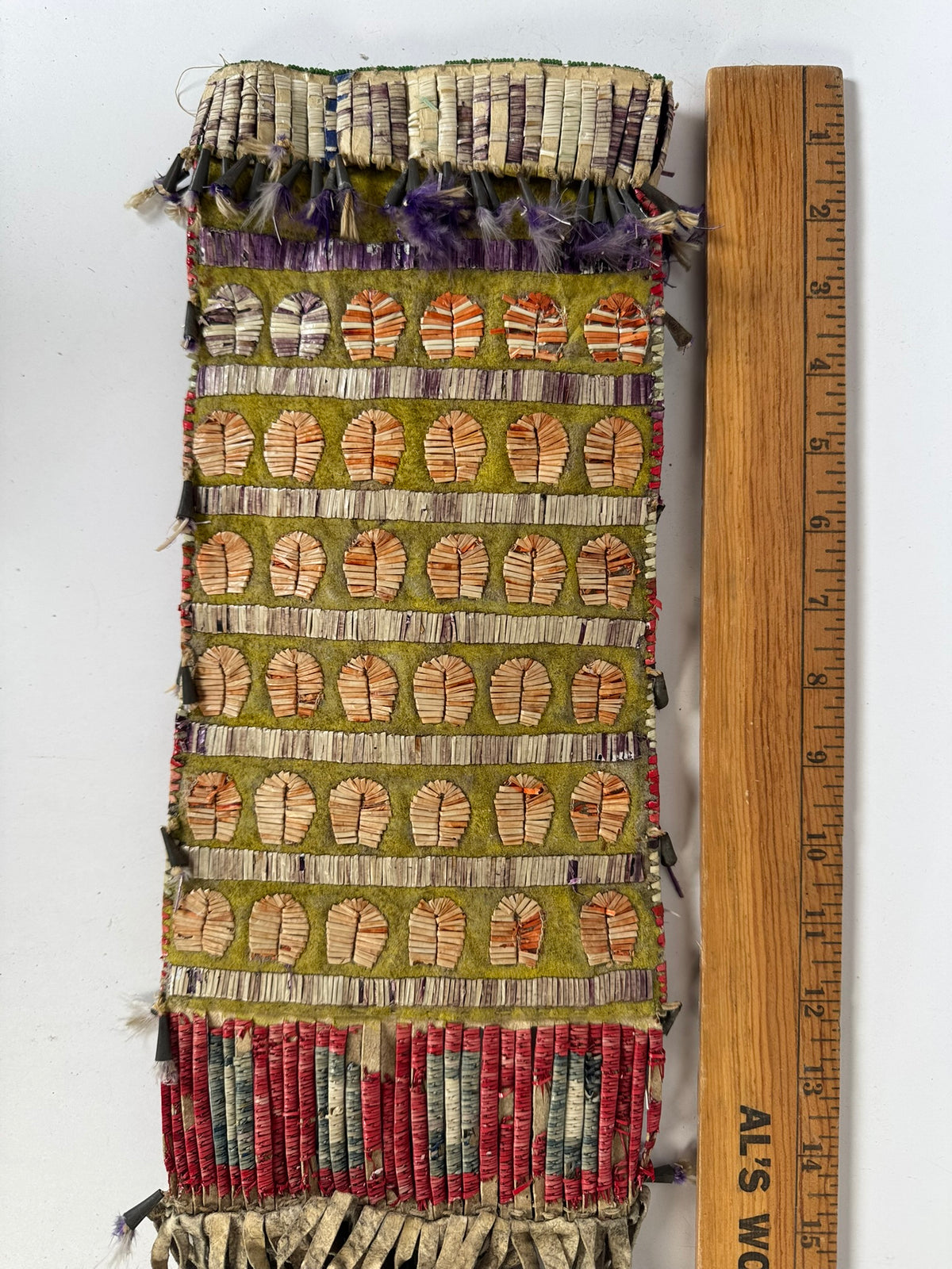 Very fine Sioux Quilled Tobacco Bag Late 19th Century