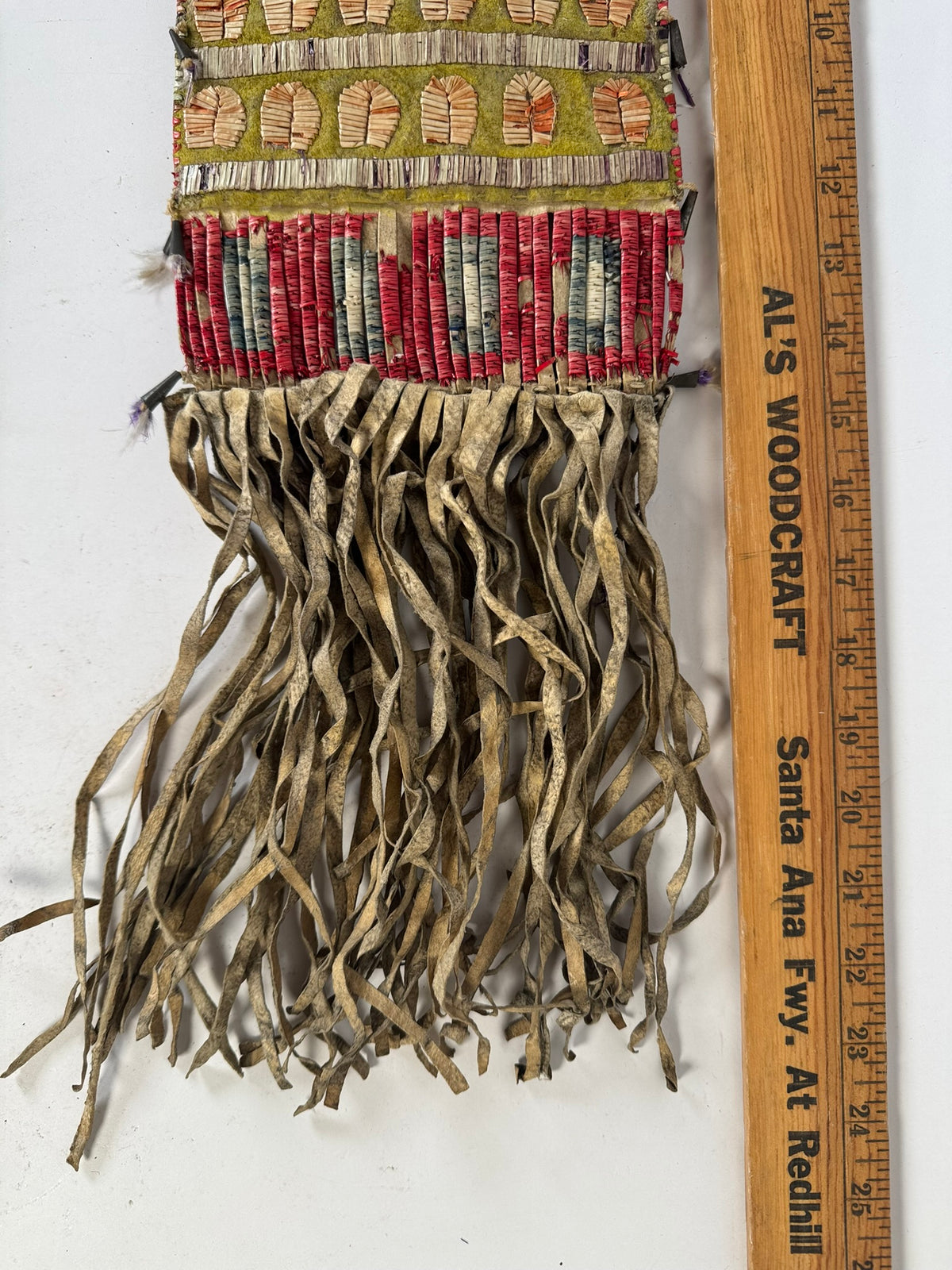 Very fine Sioux Quilled Tobacco Bag Late 19th Century