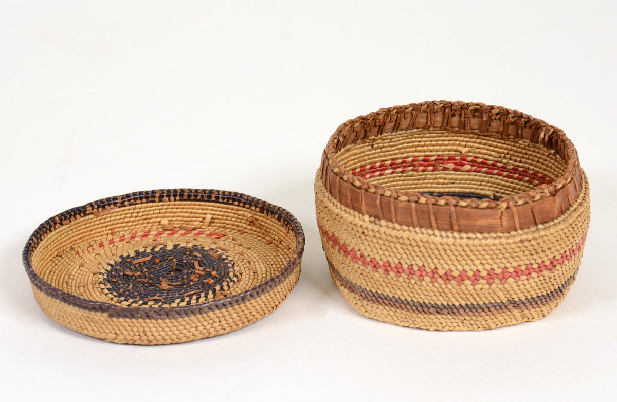 Antique Makah Basket with Lid