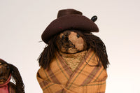 Very Rare Applehead Skookum Dolls: 2 Dolls on a Stand