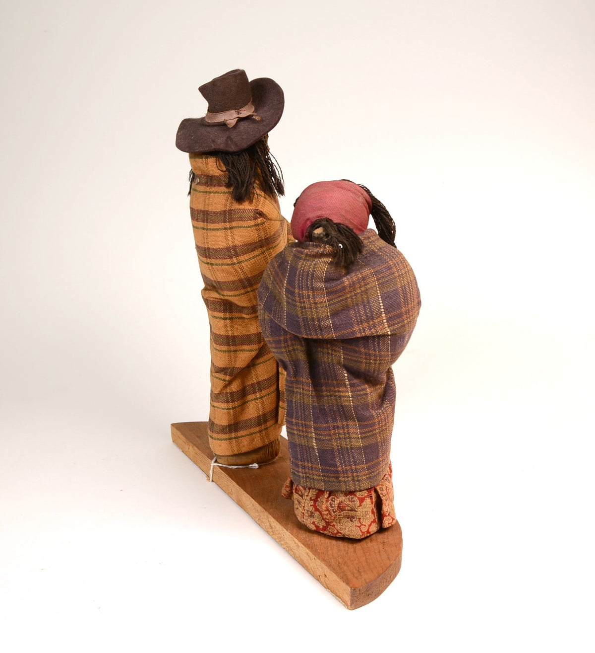 Very Rare Applehead Skookum Dolls: 2 Dolls on a Stand