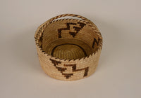 Papago Oval Basket with Handle and Cloud/Lightning Design