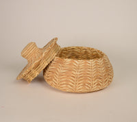 Papago Basket with Lid and Nob