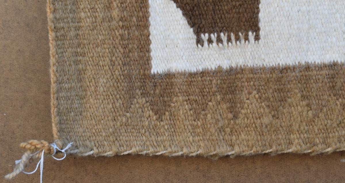 Beautiful Navajo Hogan Pictorial Rug in Earth Tones