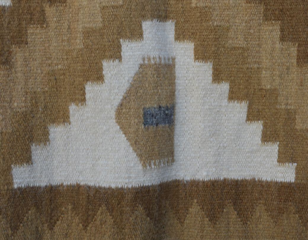 Beautiful Navajo Hogan Pictorial Rug in Earth Tones