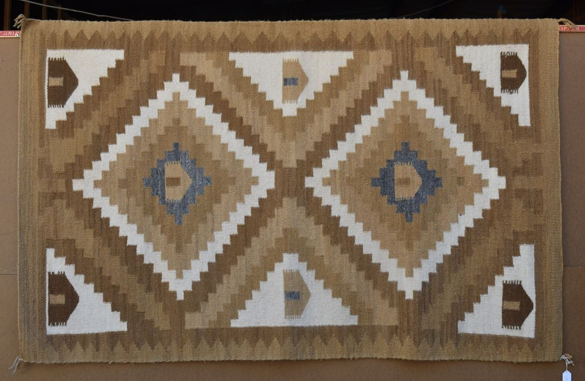 Beautiful Navajo Hogan Pictorial Rug in Earth Tones
