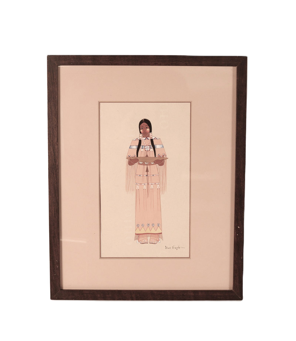Kiowa Gouache Painting By Acee Blue Eagle