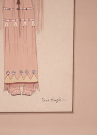 Kiowa Gouache Painting By Acee Blue Eagle