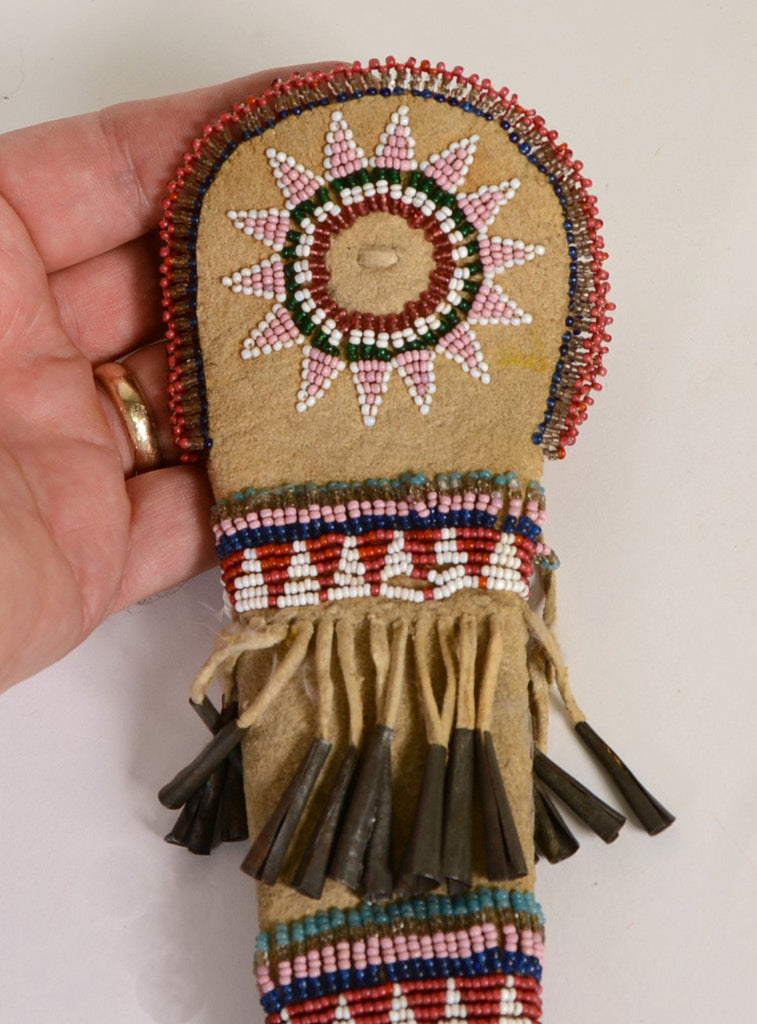Apache Beaded Hide Awl Case