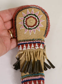 Apache Beaded Hide Awl Case