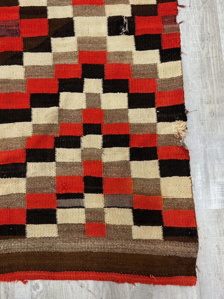 Navajo Transitional Period Checkered Blanket