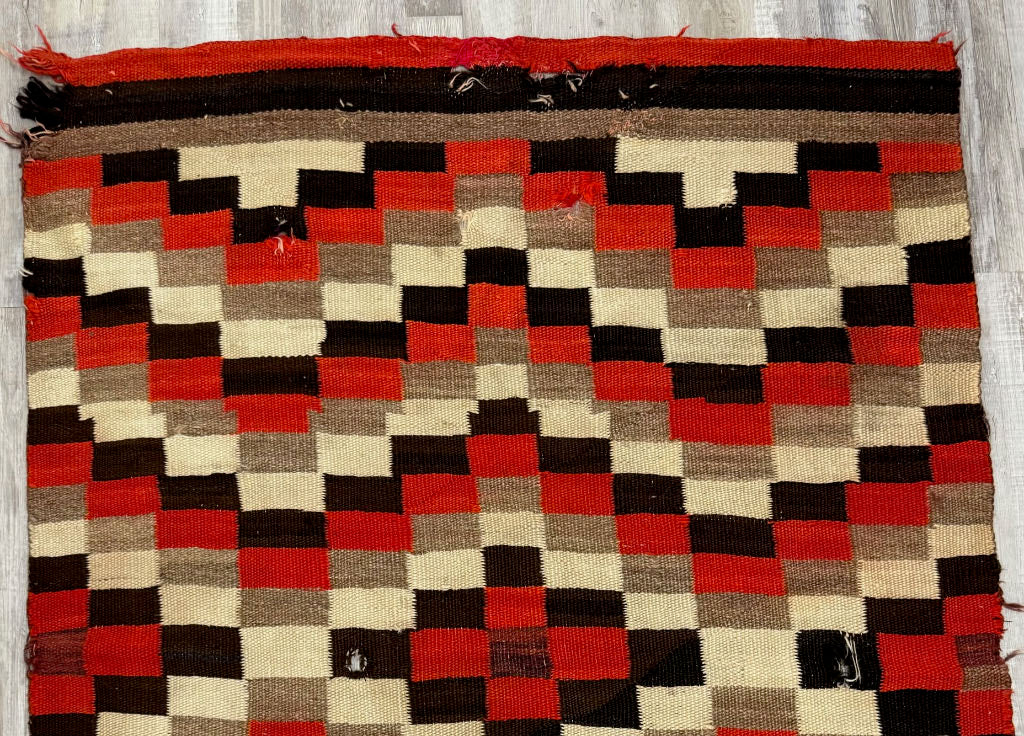 Navajo Transitional Period Checkered Blanket