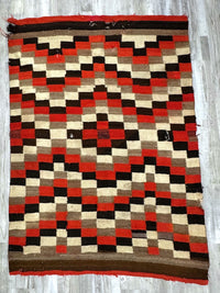 Navajo Transitional Period Checkered Blanket
