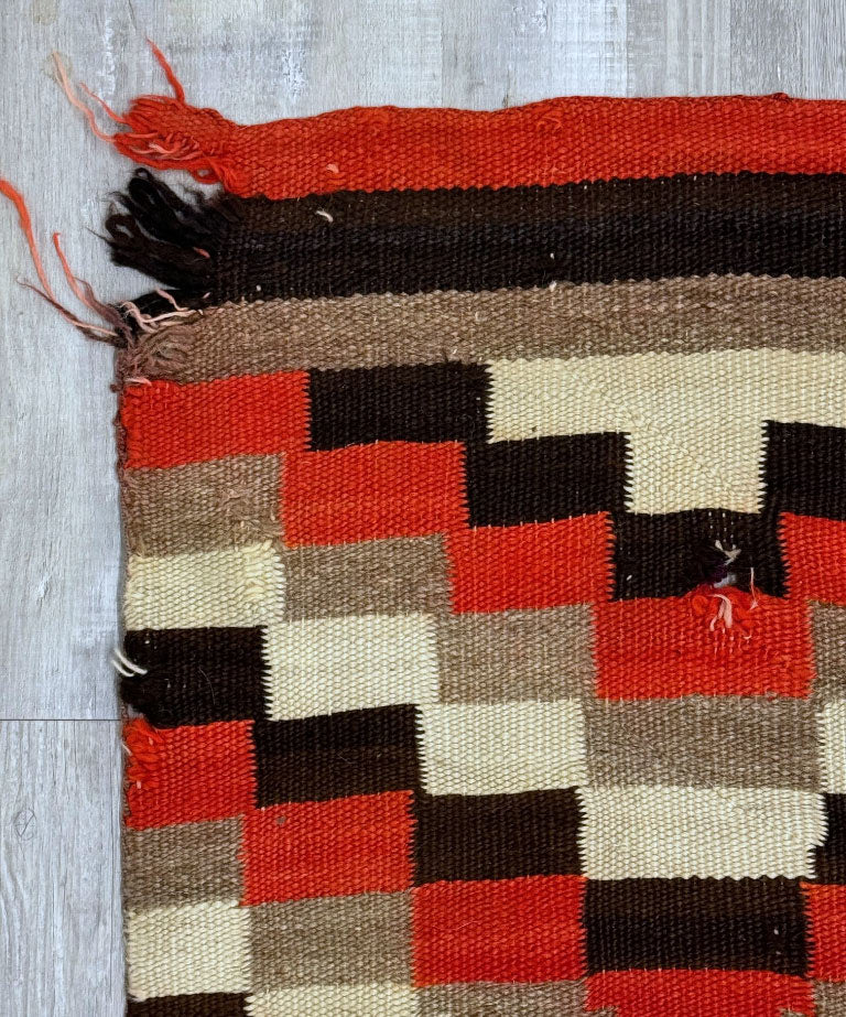 Navajo Transitional Period Checkered Blanket