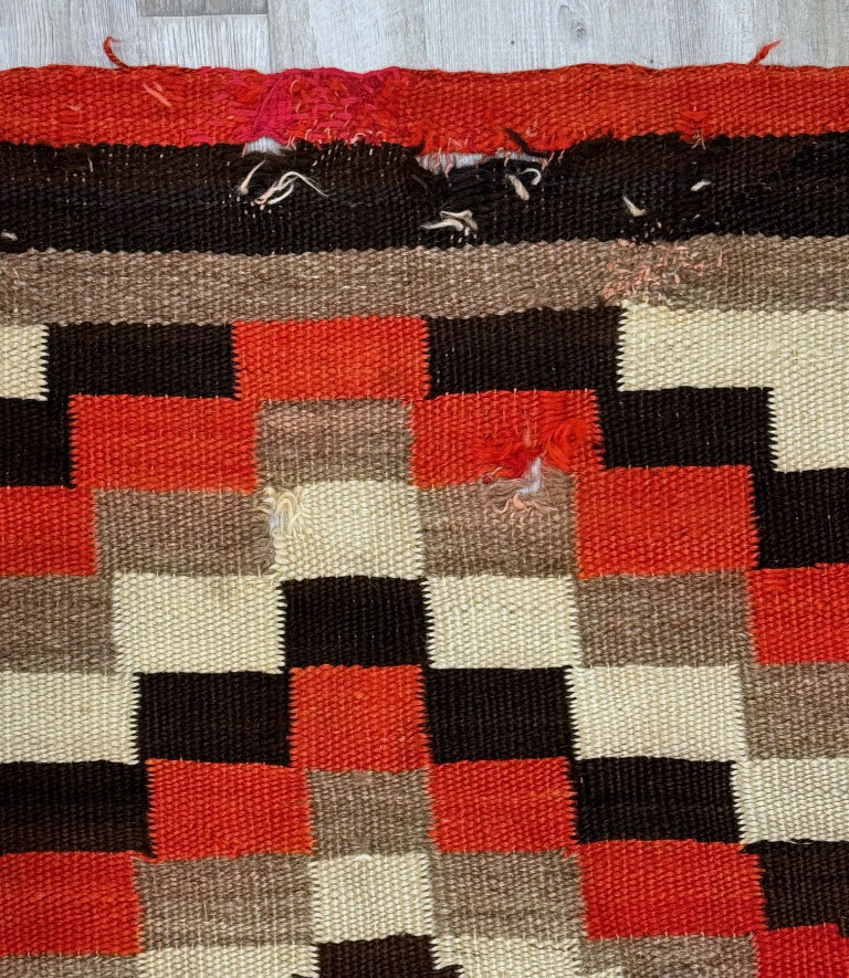 Navajo Transitional Period Checkered Blanket