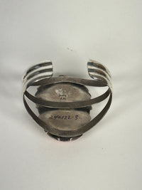 Navajo Sterling Silver Bracelet: Spiney Oyster shell by Alfred Martinez