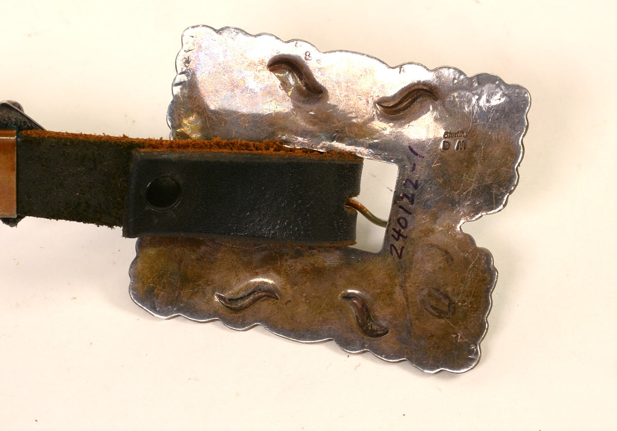 Concho Belt Silver and Turquoise by Daniel Martinez
