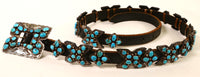 Concho Belt Silver and Turquoise by Daniel Martinez