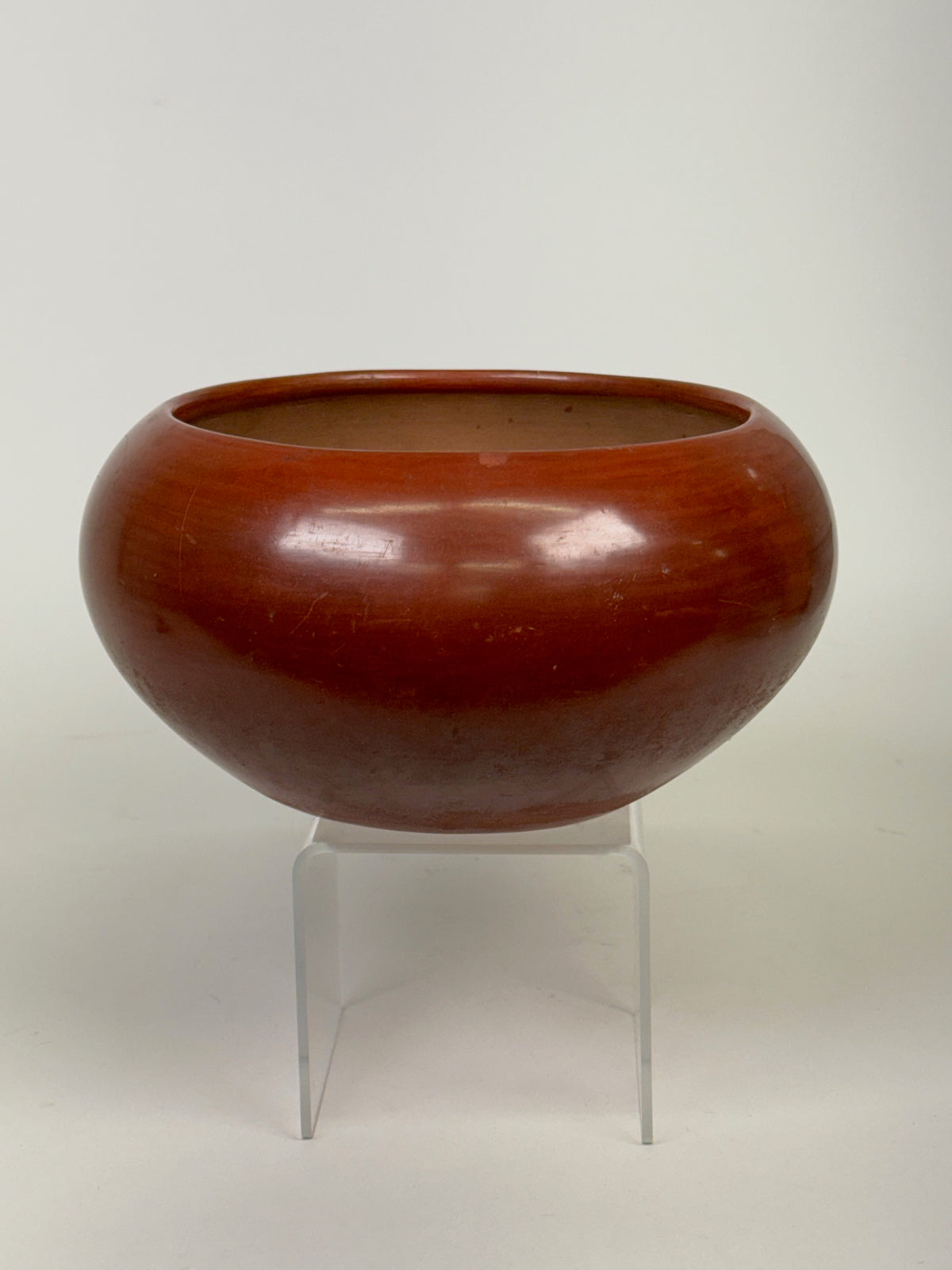 San Ildefonso Pueblo Large Red Jar Pottery By Maria & Santana