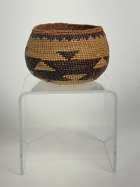 Northern California Yurok Basket of Rounded Form