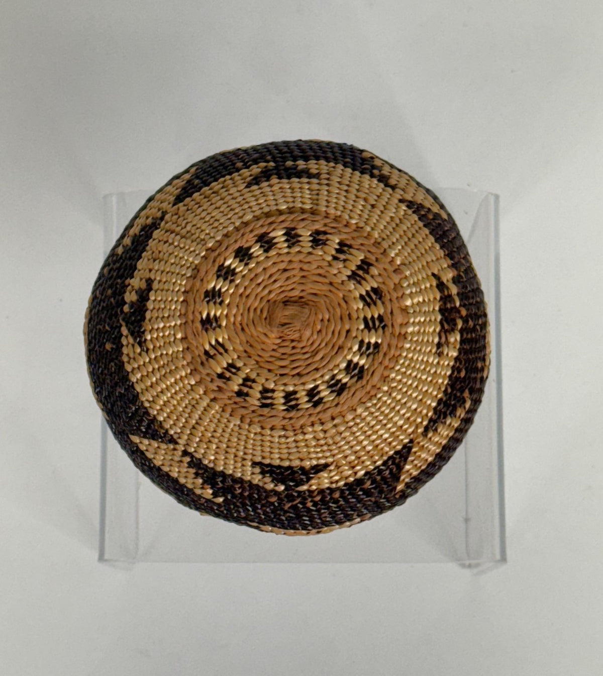 Northern California Yurok Basket of Rounded Form
