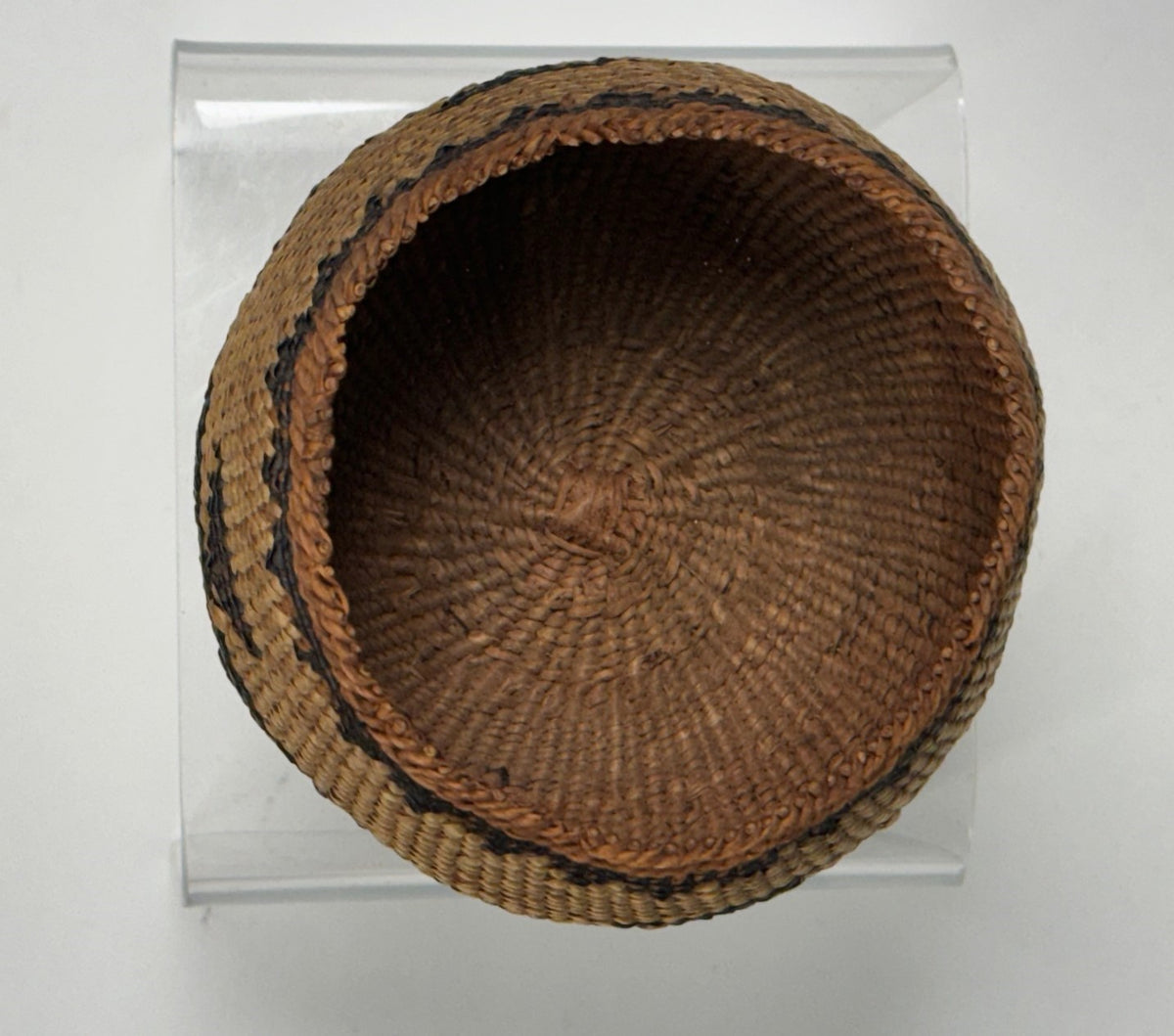 Northern California Yurok Basket of Rounded Form