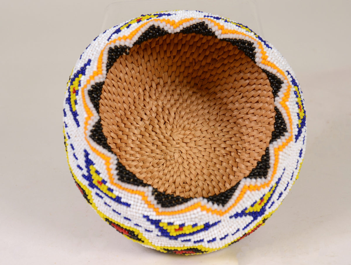 Paiute Indian Beaded Basket