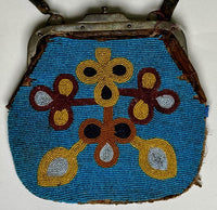 Antique Fully Beaded Plateau Purse