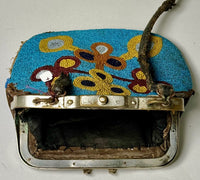 Antique Fully Beaded Plateau Purse