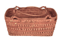 Thompson River Salish Rectangular Basket with 2 Handles