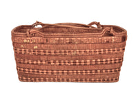 Thompson River Salish Rectangular Basket with 2 Handles