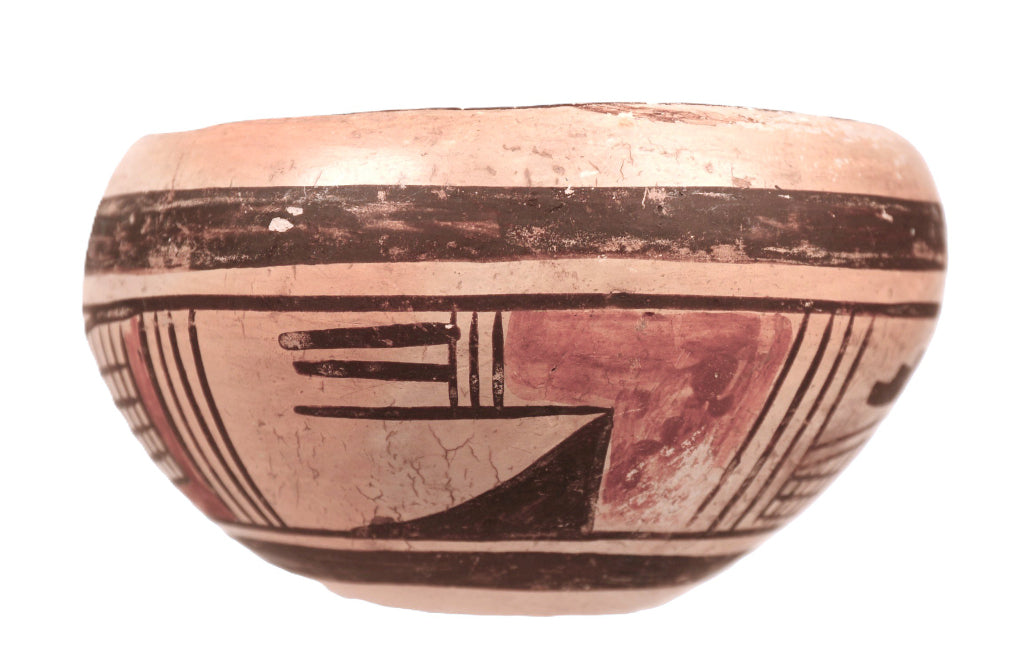 Hopi Pueblo Pottery Bowl By Santana