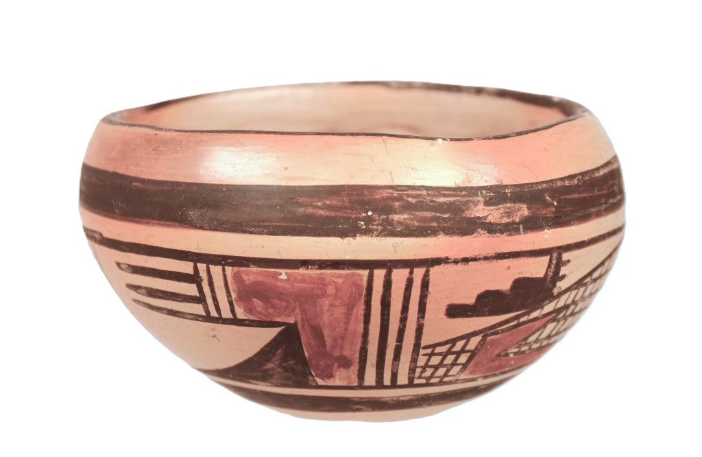 Hopi Pueblo Pottery Bowl By Santana