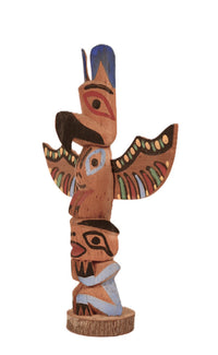 Coast Salish Miniature Thunderbird Totem