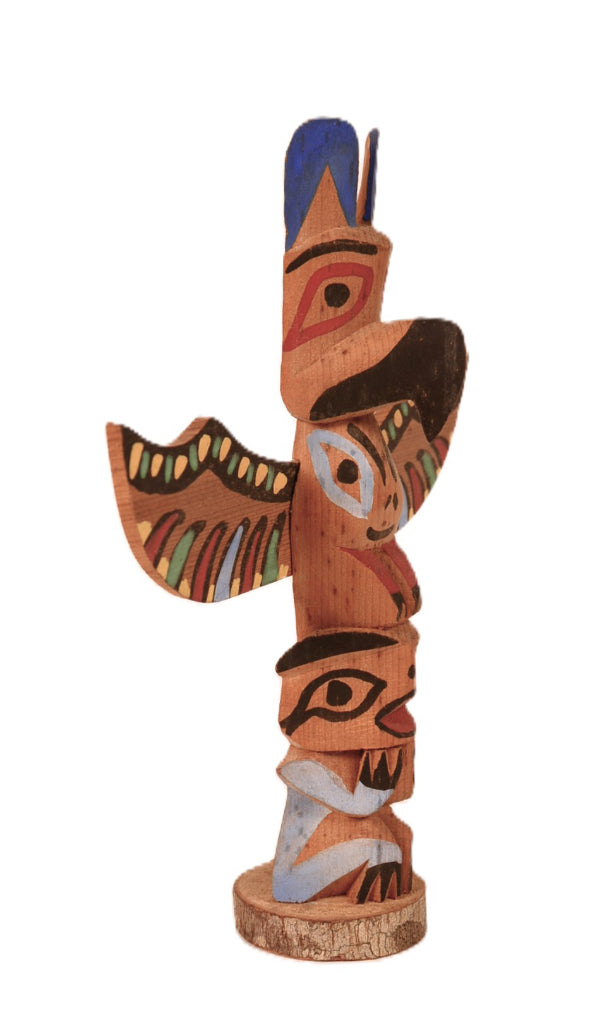 Coast Salish Miniature Thunderbird Totem