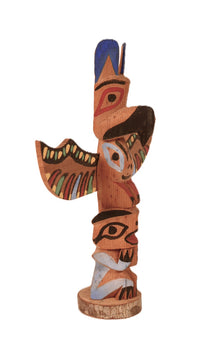 Coast Salish Miniature Thunderbird Totem