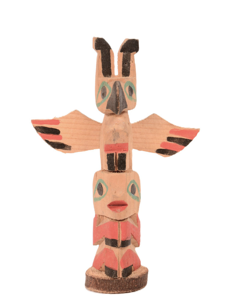 Coast Salish Miniature Thunderbird Totem