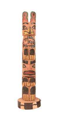 Coast Salish Miniature Eagle Totem