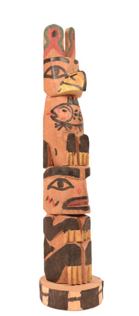 Coast Salish Miniature Eagle Totem
