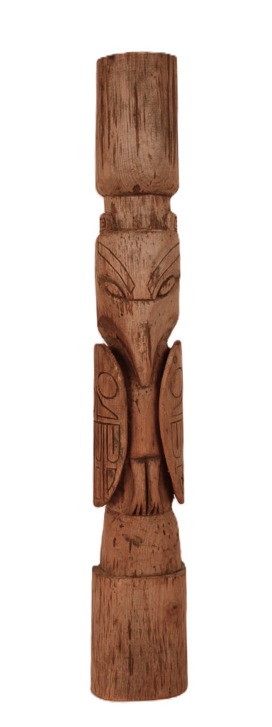 Vintage Unfinished Natural Wood Totem