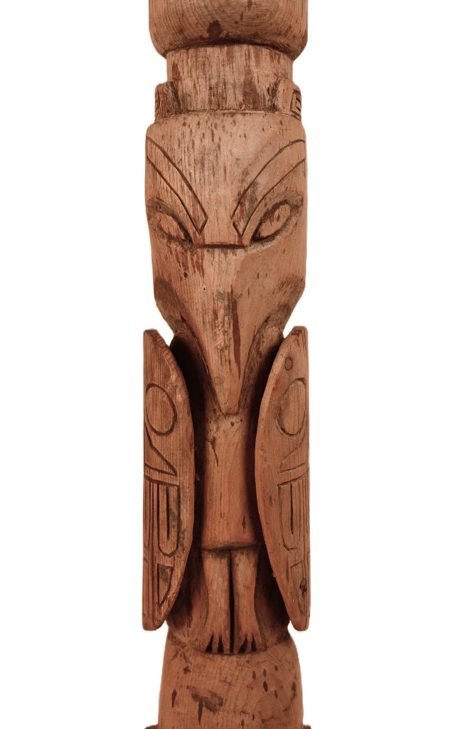 Coast Salish Unfinished Natural Wood Totem