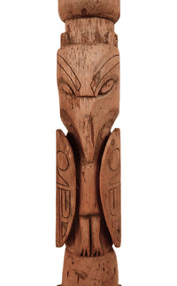 Coast Salish Unfinished Natural Wood Totem