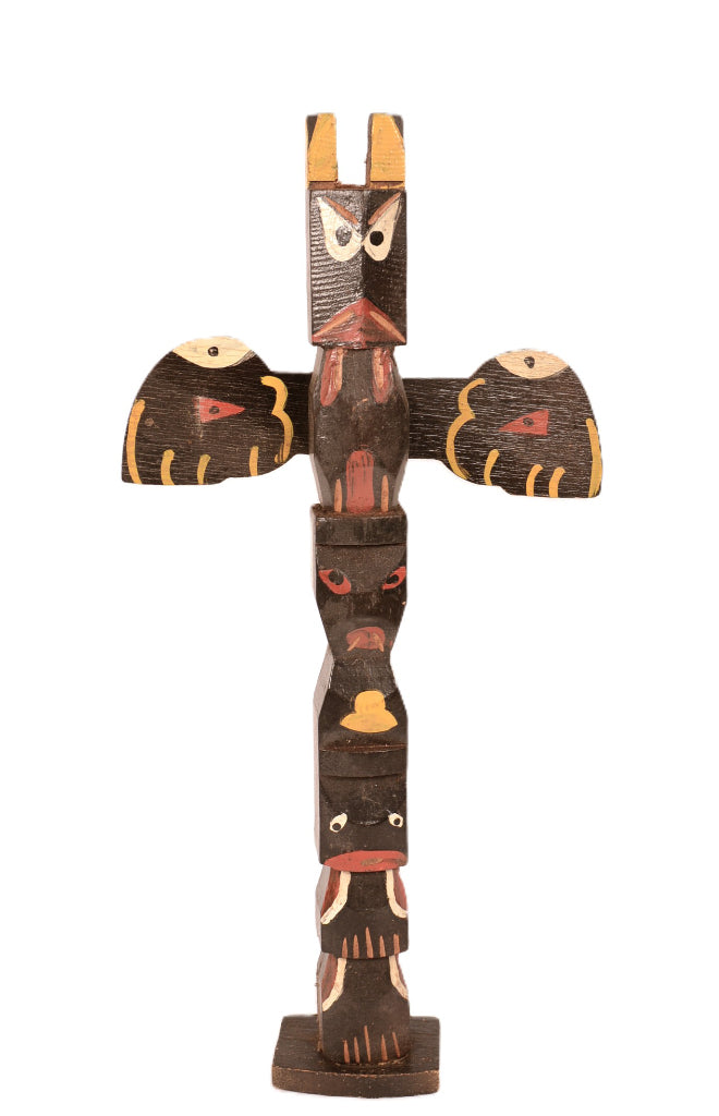 Coast Salish Miniature Thunderbird Totem