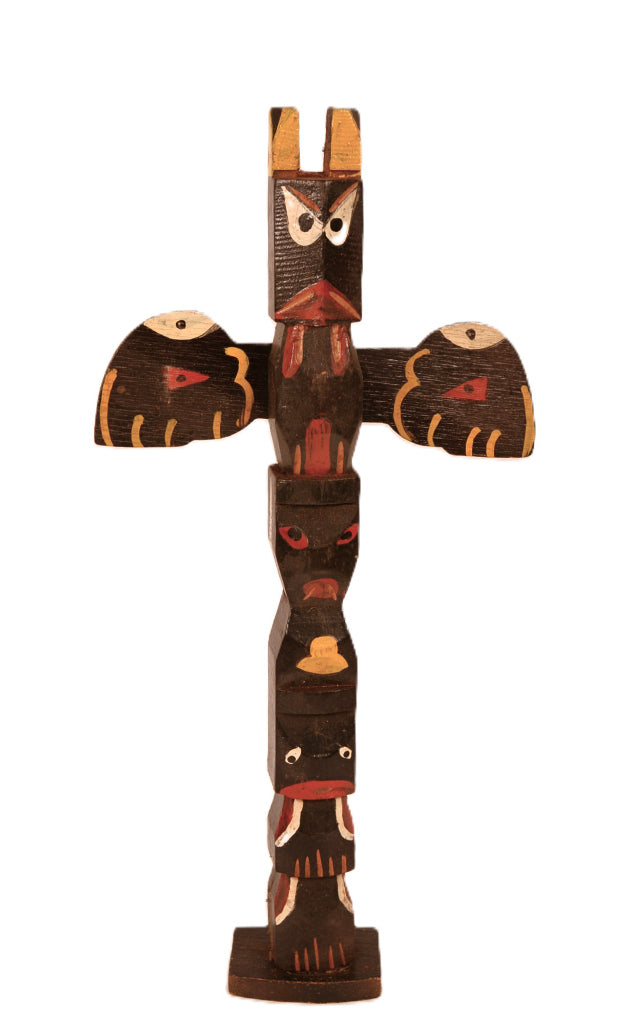 Coast Salish Miniature Thunderbird Totem