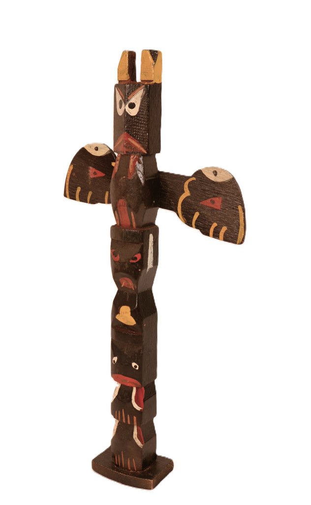 Coast Salish Miniature Thunderbird Totem
