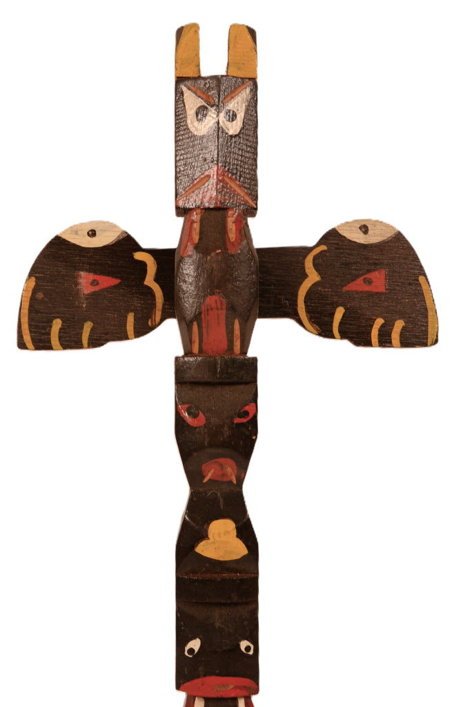 Coast Salish Miniature Thunderbird Totem